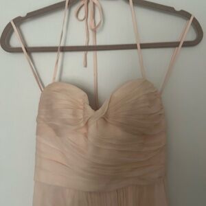 Amsale Bellini Pink Chiffon Dress Size 6 (tailored to 4)